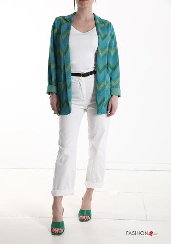 Chevron Muster Blazer mit Taschen - ph 5
