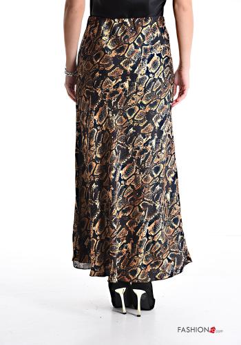 Animal print Longuette full Skirt with elastic - ph 2