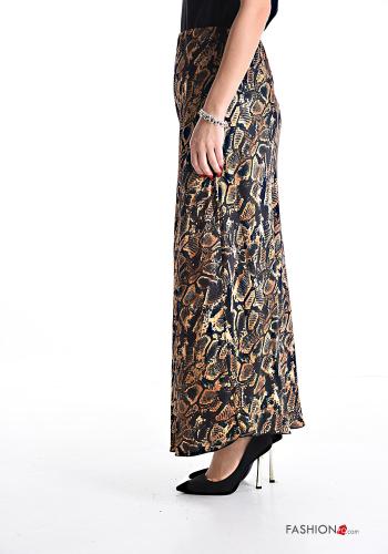 Animal print Longuette full Skirt with elastic - ph 3
