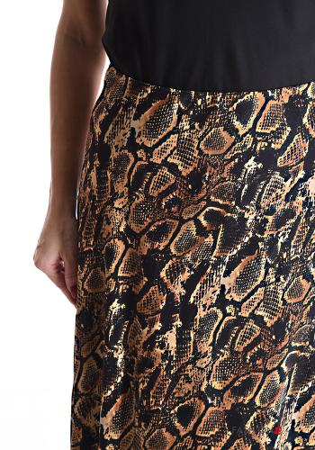 Animal print Longuette full Skirt with elastic - ph 4