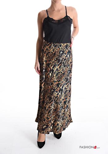 Animal print Longuette full Skirt with elastic - ph 5