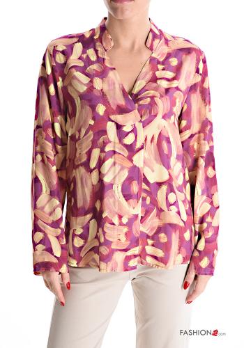 Blusa Fantasia astratta scollo a V - ph 1