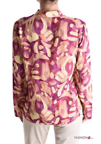 Blusa Fantasia astratta scollo a V - ph 2