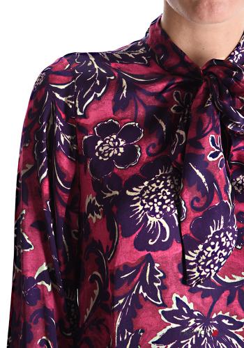 Blumenmuster Bluse mit Schleife - ph 4
