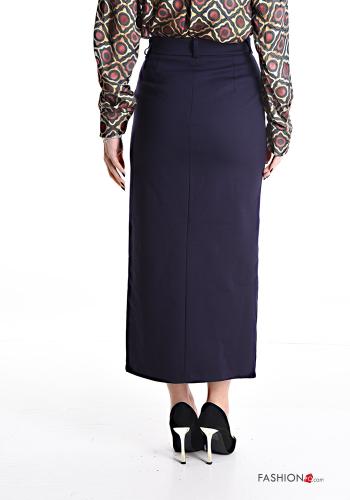 Longuette Skirt with buttons with split with pockets - ph 2