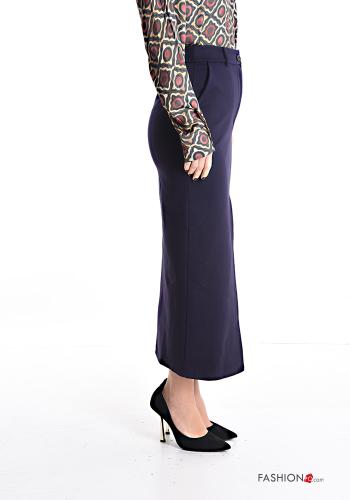 Longuette Skirt with buttons with split with pockets - ph 3
