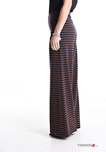 Streifenmuster Lurex wide leg Hose mit gummizug - ph 3