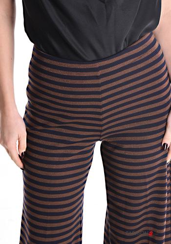 Streifenmuster Lurex wide leg Hose mit gummizug - ph 4