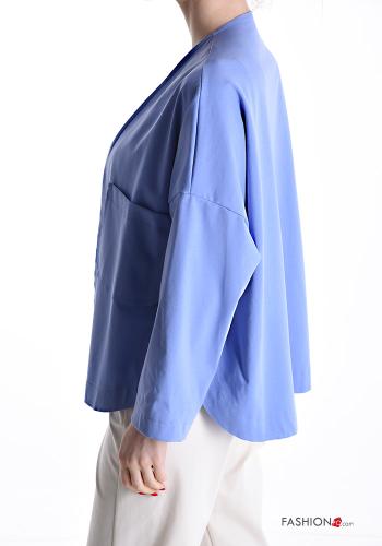 raw hem finish Cotton Cardigan with pockets - ph 3