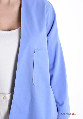 raw hem finish Cotton Cardigan with pockets - ph 4