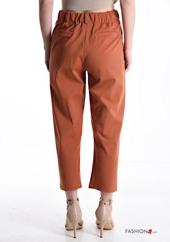 Cotton Trousers with elastic with zip with buttons with pockets - ph 2