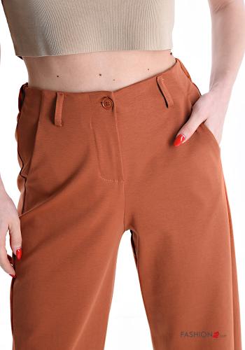 Cotton Trousers with elastic with zip with buttons with pockets - ph 4