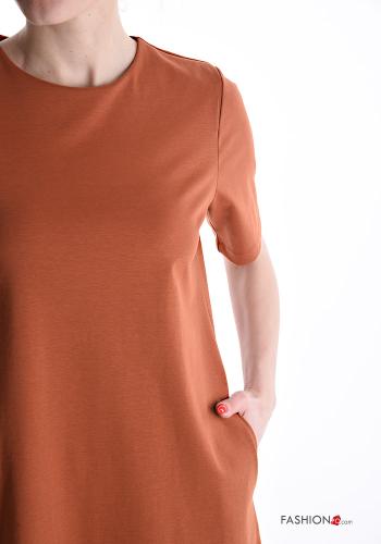 Abito in Cotone maniche corte con tasche - ph 4