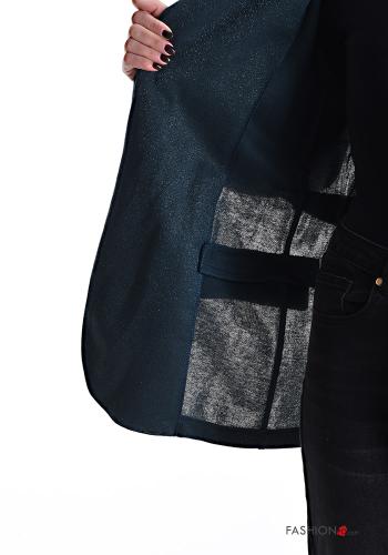Lurex lange ärmel Jacke ohne Futter mit stoffgürtel - ph 6