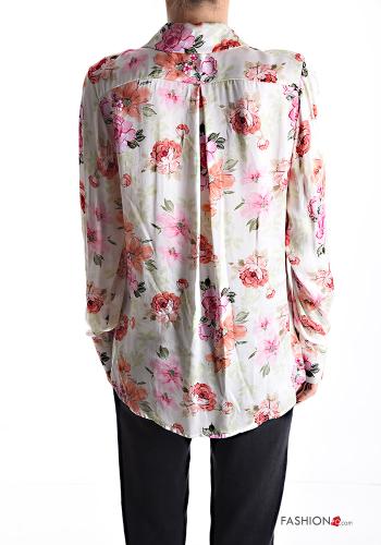 Camicia maniche lunghe con colletto Fantasia floreale con bottoni - ph 2