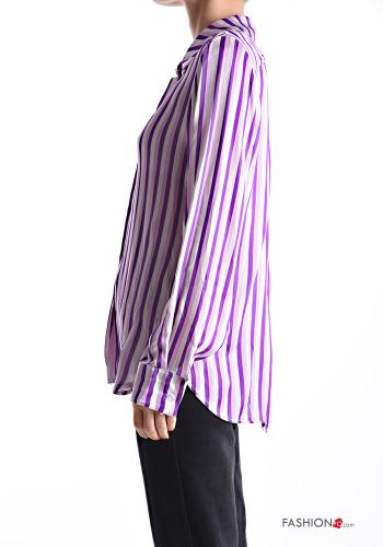 Camicia maniche lunghe con colletto Fantasia righe con bottoni - ph 3