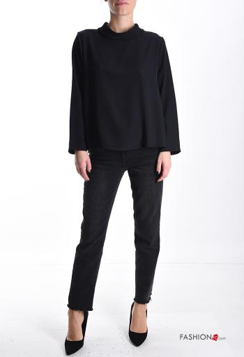 Blusa maniche lunghe con colletto con bottoni - ph 5