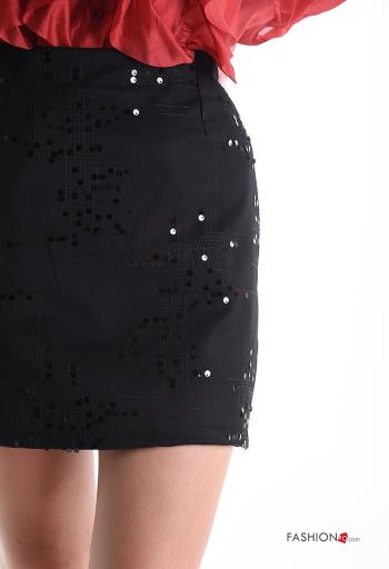 Minigonna con paillettes con zip - ph 4