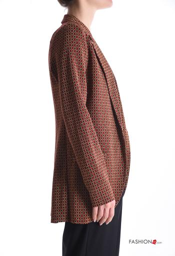 Blusão lurex manga comprida Padrão Geométrico sem forro - ph 3