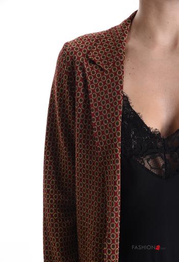 Blusão lurex manga comprida Padrão Geométrico sem forro - ph 4