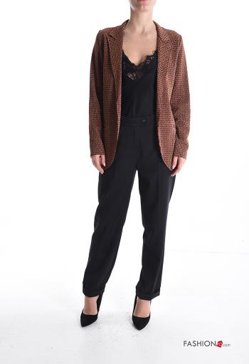 Blusão lurex manga comprida Padrão Geométrico sem forro - ph 5