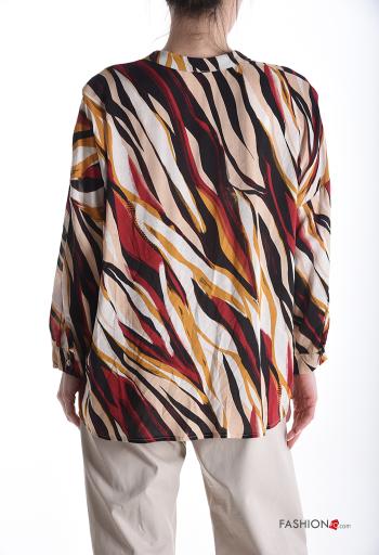 Abstract print long sleeve Shirt with buttons - ph 2