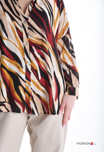 Abstract print long sleeve Shirt with buttons - ph 4