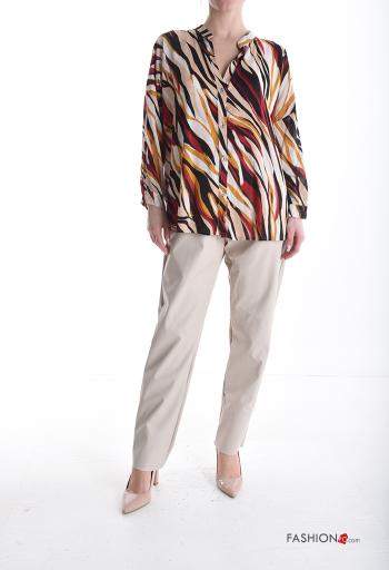 Abstract print long sleeve Shirt with buttons - ph 5
