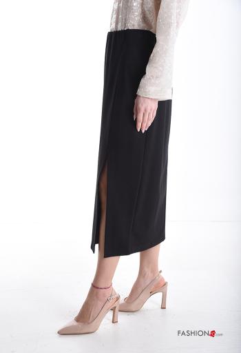 Gonna Longuette con elastico con spacco - ph 3