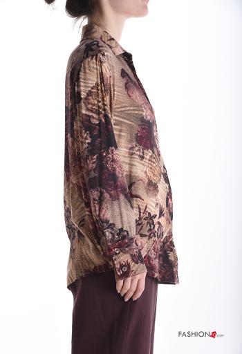 Floral long sleeve with collar Shirt with buttons - ph 3