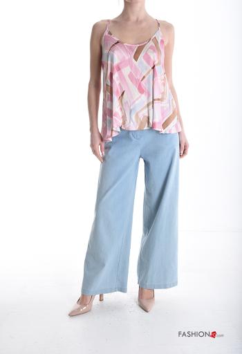 Abstract print backless Tank-Top - ph 5