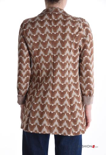 Blusão lurex manga comprida com bordos em bruto Padrão optical - ph 2