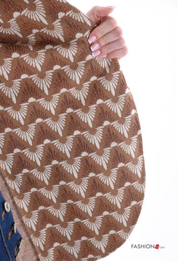 Blusão lurex manga comprida com bordos em bruto Padrão optical - ph 6