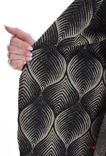 Blusão manga comprida com bordos em bruto Padrão optical - ph 6