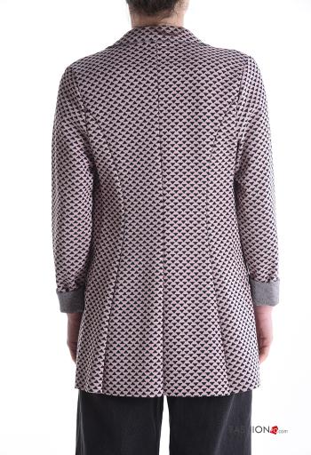 Geometrisches Muster lange ärmel roher saumabschluss Jacke - ph 2