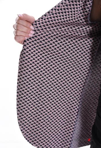 Geometrisches Muster lange ärmel roher saumabschluss Jacke - ph 6