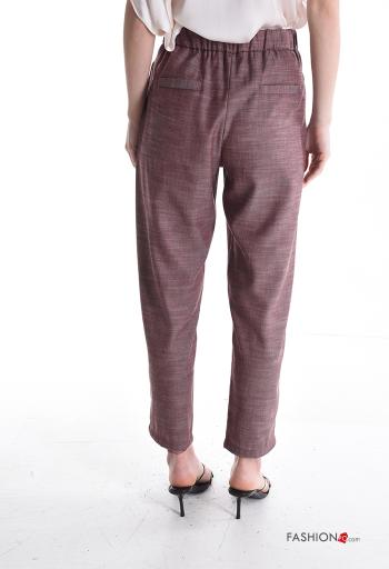 Pantalon avec poches à boutons avec élastique avec fermeture éclair - ph 2