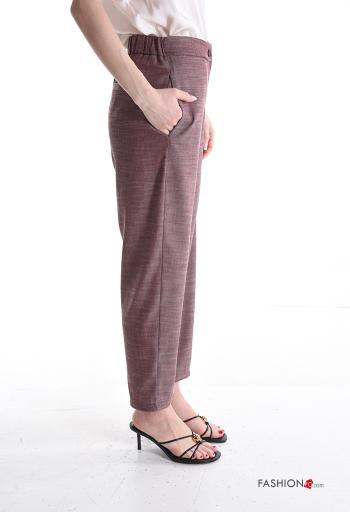 Pantalon avec poches à boutons avec élastique avec fermeture éclair - ph 3