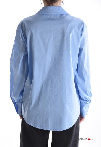 Chemise en Coton manches longues à collet à boutons - ph 2