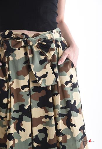 Jupe en Coton Imprimé camouflage avec ceinture en tissu - ph 4
