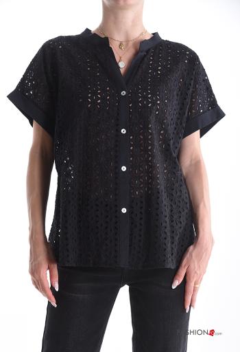 Camicia in Cotone in pizzo sangallo - ph 1