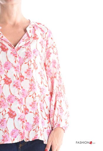 Camisa em Seda Floral - ph 4