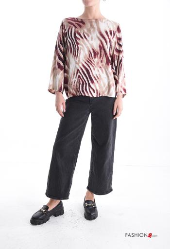 Camisa cuello redondo Estampado abstracto - ph 5