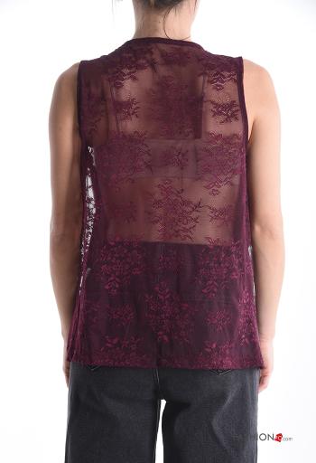 Débardeur faux cuir détail dentelle - ph 2