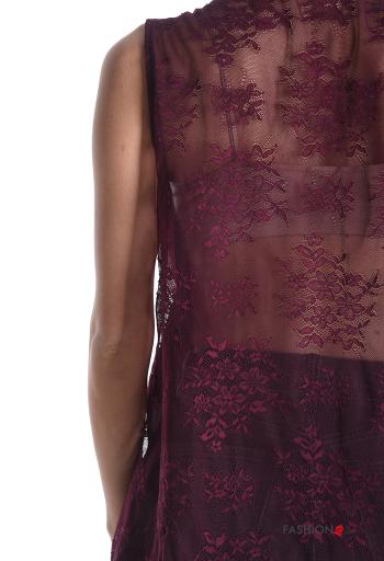 Débardeur faux cuir détail dentelle - ph 4