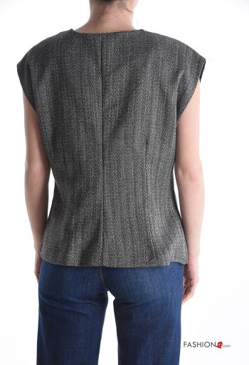 Chaleco encaje con botones con cuello en v - ph 2