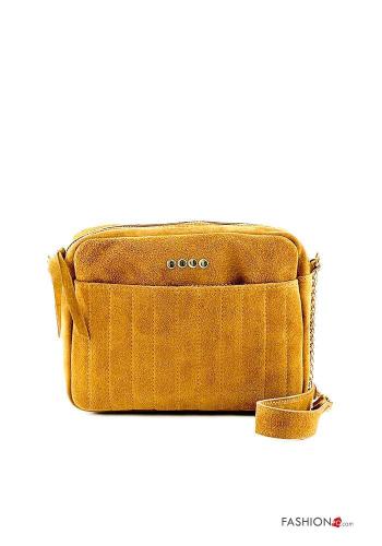 Wildleder Schultertaschen aus Echtes Leder mit Nieten mit Schultergurt - ph 1