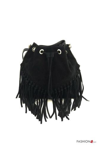 adjustable Genuine Leather Bag with fringe with shoulder strap - ph 1