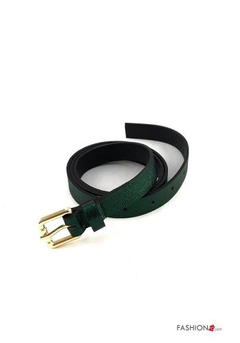 Cintura in Vera pelle regolabile metallizzato - ph 1