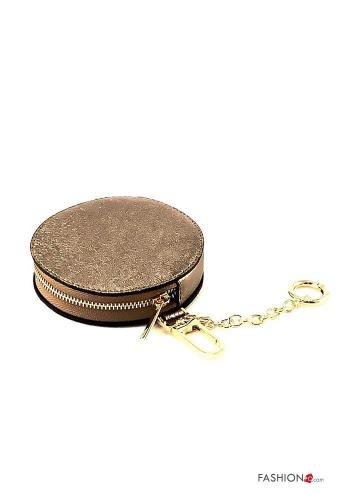 Porta-moedas em Couro Genuíno metalizado - ph 1